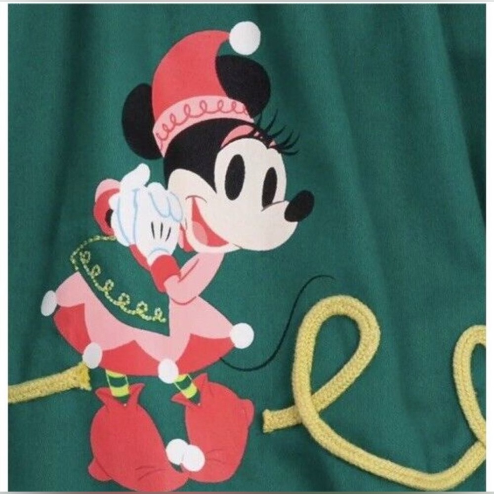 2025 Disney Parks Minnie Mouse Christmas Holiday Apron New - Picture 2 of 3